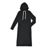 ブラック | 裏毛スウェットワンピース ルームウェア レディース | FashionBerry