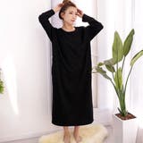 裏毛ラウンドネックワンピース ルームウェア レディース ワンマイルウェア | FashionBerry | 詳細画像3 