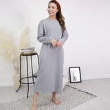 裏毛ラウンドネックワンピース ルームウェア レディース ワンマイルウェア | FashionBerry | 詳細画像8 