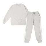 杢グレー | ルームウェア ダンボールニット ラインパンツ | FashionBerry