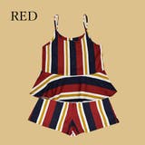 マルチボーダーフリルキャミソール&ショートパンツセットアップマルチカラー | fashion box | 詳細画像4