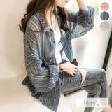 ネイビー | シースルーストライプシャツ 2023 SS | fashion box