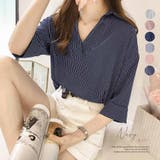 ネイビー | スキッパーストライプシャツ 2023 SS | fashion box