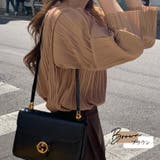 ブラウン | サテンプリーツブラウス 2023 SS | fashion box