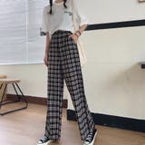 チェック ワイドパンツ 2023 | fashion box  | 詳細画像21 