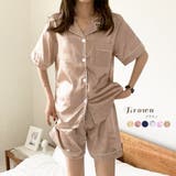 ブラウン | サテンパジャマセット2023 SS 春夏 | fashion box 