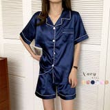 ネイビー | サテンパジャマセット2023 SS 春夏 | fashion box 