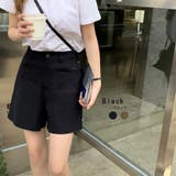 ブラック | コットン ハーフパンツ 2023 | fashion box 