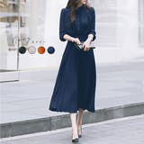 ネイビー | シフォンプリーツワンピース ワンピース 秋 | fashion box 