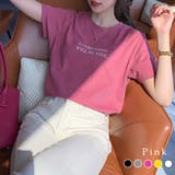 ピンク | レタリング ロゴ Tシャツ | fashion box 
