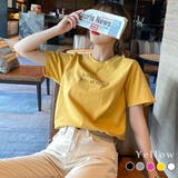 イエロー | レタリング ロゴ Tシャツ | fashion box 
