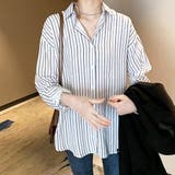 オープン ストライプシャツ 韓国 | fashion box | 詳細画像10