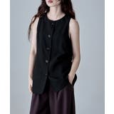 etoll エトル リネンライクナローショルダーベスト | Fashion Letter | 詳細画像6 