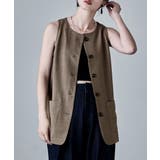 etoll エトル リネンライクナローショルダーベスト | Fashion Letter | 詳細画像17 