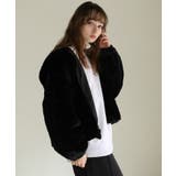 ブラック | aity アイティ ボリュームファーフードパーカー | Fashion Letter