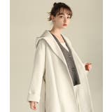 アイボリー | aity アイティ ウール調フードガウンコート | Fashion Letter