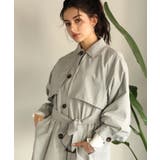 グレー | aity アイティ 胸ヨーク付きステンカラーロングコート | Fashion Letter