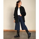 ネイビー | aity アイティ ミモレ丈ワイドパンツ | Fashion Letter