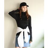 ブラック | aity アイティ プレーティングリブニット | Fashion Letter