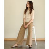 ベージュ | aity アイティ ウエストゴムストレッチツイルベイカーパンツ | Fashion Letter