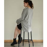 グレー | aity アイティ ラウンドヘムロングTシャツ | Fashion Letter