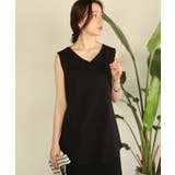 ブラック | aity アイティ Vネックワッフルタンクトップ | Fashion Letter