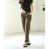 カーキ | aity アイティ ウエストゴムテーパードツイルパンツ | Fashion Letter
