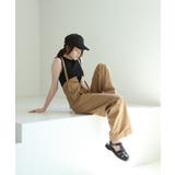 ベージュ | aity アイティ サスペンダー付きハイウェストツイルパンツ | Fashion Letter