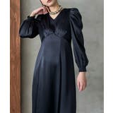 aity アイティ サテンVネックタックフレアドレス | Fashion Letter | 詳細画像14 