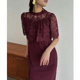 ボルドー | aity アイティ レースバックリボンIラインドレス | Fashion Letter