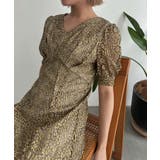 マスタード | aity アイティ ヴィンテージフラワーレースVネックドレス | Fashion Letter