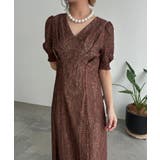 テラコッタ | aity アイティ ヴィンテージフラワーレースVネックドレス | Fashion Letter