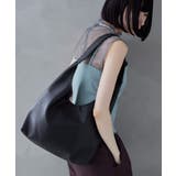 ブラック | etoll エトル ソフトフェイクレザーワンハンドルトートバッグ | Fashion Letter