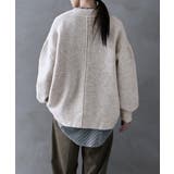 etoll エトル ラウンドVネックプルオーバーニット | Fashion Letter | 詳細画像7 