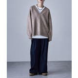 etoll エトル ラウンドVネックプルオーバーニット | Fashion Letter | 詳細画像11 