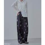 etoll エトル 花柄プリントタックワイドパンツ | Fashion Letter | 詳細画像7