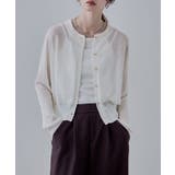 オフホワイト | etoll エトル UVカットクルーネックシアーカーディガン | Fashion Letter