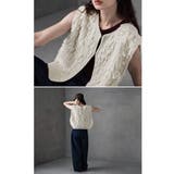 etoll エトル ループデザインショートニットベスト | Fashion Letter | 詳細画像4 
