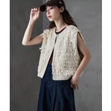 etoll エトル ループデザインショートニットベスト | Fashion Letter | 詳細画像5 