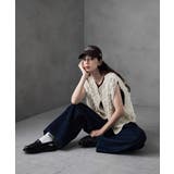 etoll エトル ループデザインショートニットベスト | Fashion Letter | 詳細画像14 