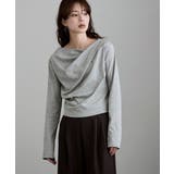 etoll エトル フロントドレープデザイントップス | Fashion Letter | 詳細画像12 