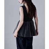 etoll エトル チュールレイヤードペプラムニットベスト | Fashion Letter | 詳細画像13 