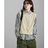 バターイエロー | etoll エトル 裏毛Vガゼットスウェットベスト | Fashion Letter