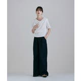 etoll エトル フロントドレープハーフスリーブトップス | Fashion Letter | 詳細画像5 
