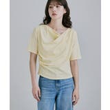 etoll エトル フロントドレープハーフスリーブトップス | Fashion Letter | 詳細画像9 