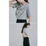 etoll エトル フロントドレープハーフスリーブトップス | Fashion Letter | 詳細画像18 
