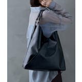 ブラック | etoll エトル トライアングルフェイクレザートートバッグ | Fashion Letter