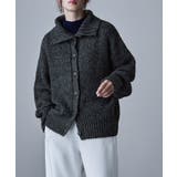 ブラック | etoll エトル 2wayミックスカラーニットカーディガン | Fashion Letter