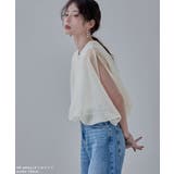etoll エトル オーガンジーレイヤード風バルーンブラウス | Fashion Letter | 詳細画像6