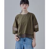 カーキ | etoll エトル シアーランタンスリーブPO | Fashion Letter